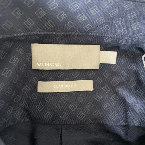 Vince blue printed button down shirt - Picture 4 of 7